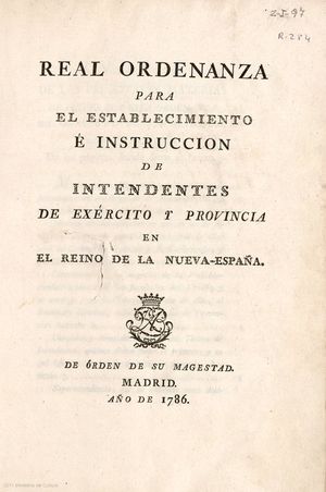 Red de Estudios del Régimen de Subdelegaciones en la América Borbónica Image