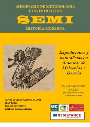 Seminar “Expediciones y naturalistas en América: de Malaspina a Darwin” by Rafael Sagredo Image