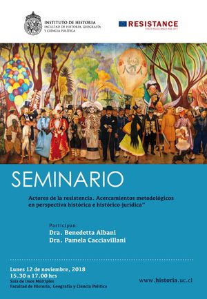 Seminar “Actores de la resistencia. Acercamientos metodológicos en perspectiva histórica e histórico-jurídica”, NOV 12th Image